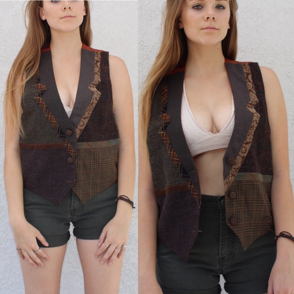 Vintage Wool Fall Vest by Mary Flanagan - Picture 1 of 6